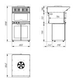21000080802 Абат Зонт вытяжной встраиваемый ЗВВ-4-6/4 для конвекционных печей типа КЭП-4 (800х1040х286 мм)