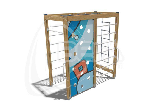 Игровой комплекс Аквамарин (стойки дуб, паттерн Fairytale)