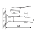 Смеситель для ванны Oute T38 T3802
