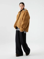 Куртка из искусственного меха с вышивкой OLA OLA