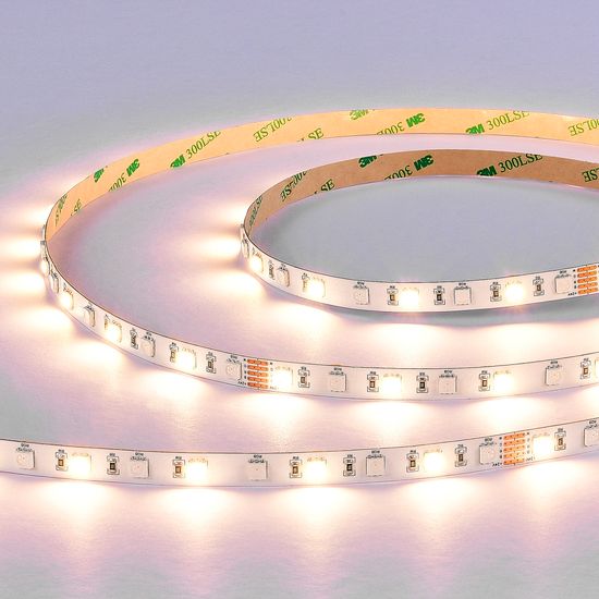 ST019.318.20RGBW Светодиодная лента SMD5050  - 17.28W/M 3000K+RGB 300Lm Ra>90 IP20 L5000xW10xH- 24V Светодиодные ленты