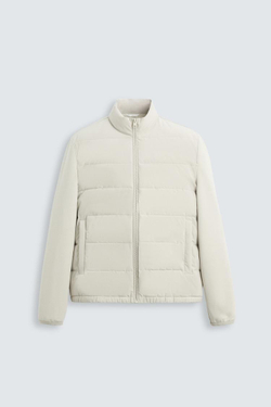 ZARA ОДНОТОННАЯ СТЕГАНАЯ КУРТКА, КАМЕННО-СЕРЫЙ