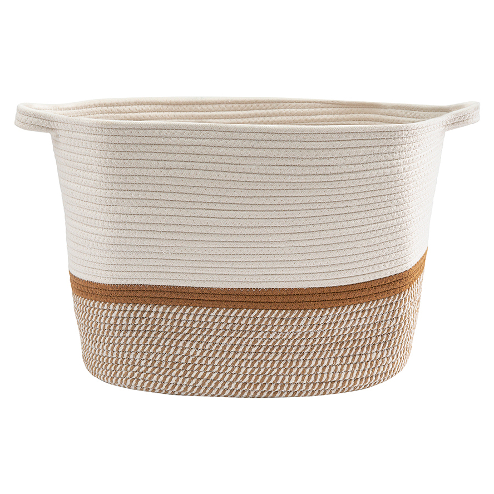 Корзина для хранения Bergenson Bjorn Kerit 45х35.5см белая/бежевая