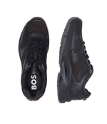 Кожаные кроссовки levitt_runn_lt BOSS BLACK - черный(50513142)