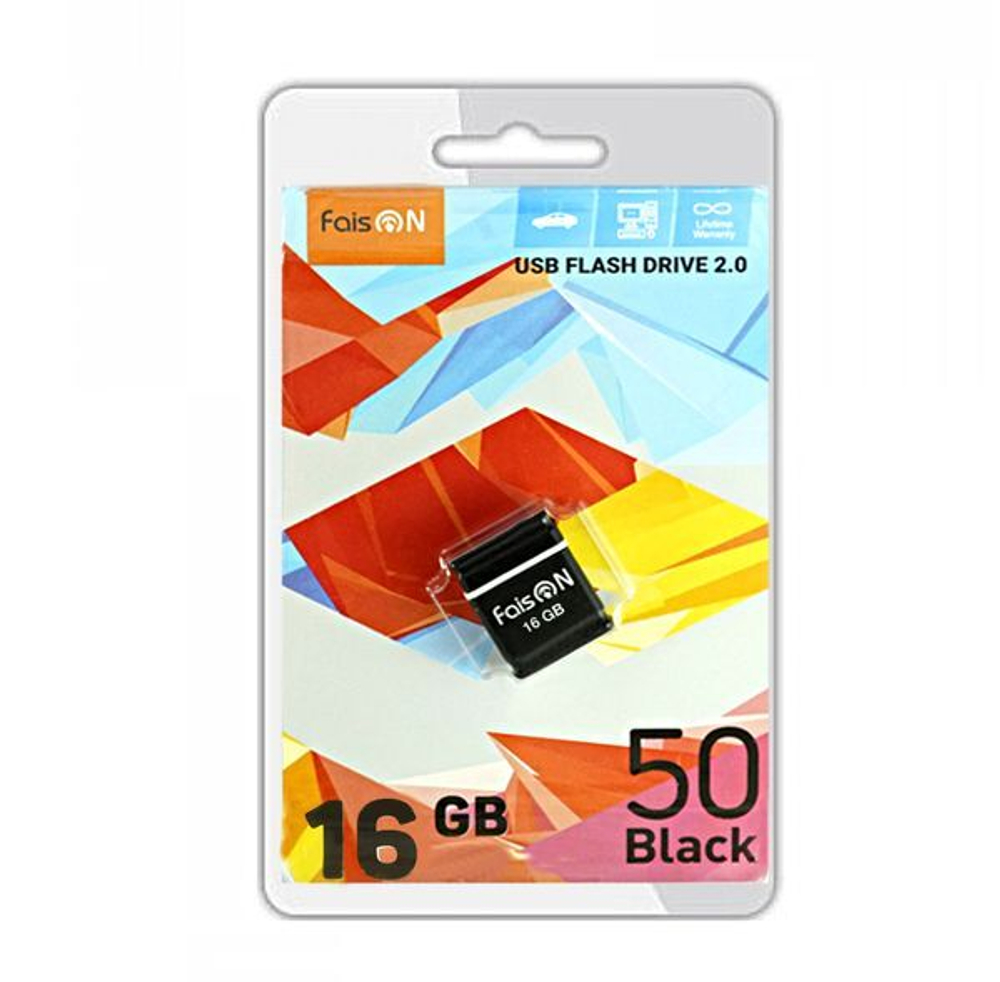 USB Флешка 16GB Faison 50 Mini, USB 2.0, черная