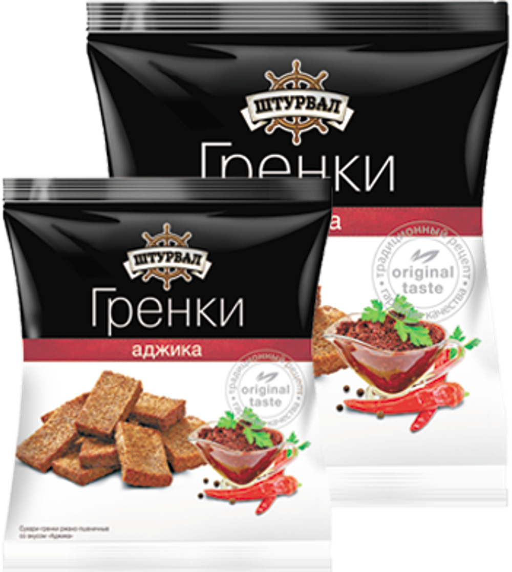 Гренки ржано-пшеничные аджика 40г (32шт)