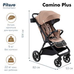 Pituso Коляска прогулочная CAMINO+ Cream Beige