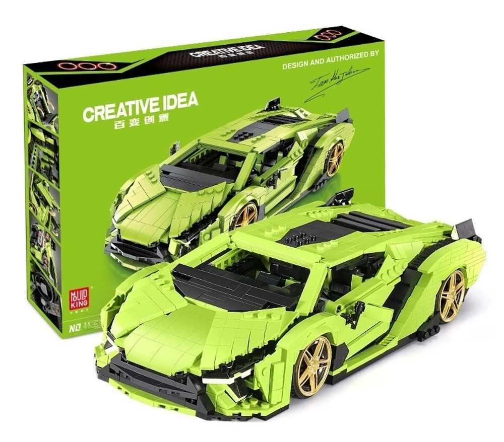 Конструктор Mould King Creative Idea 10011. Lamborghini Sian Verde, 1133 деталей