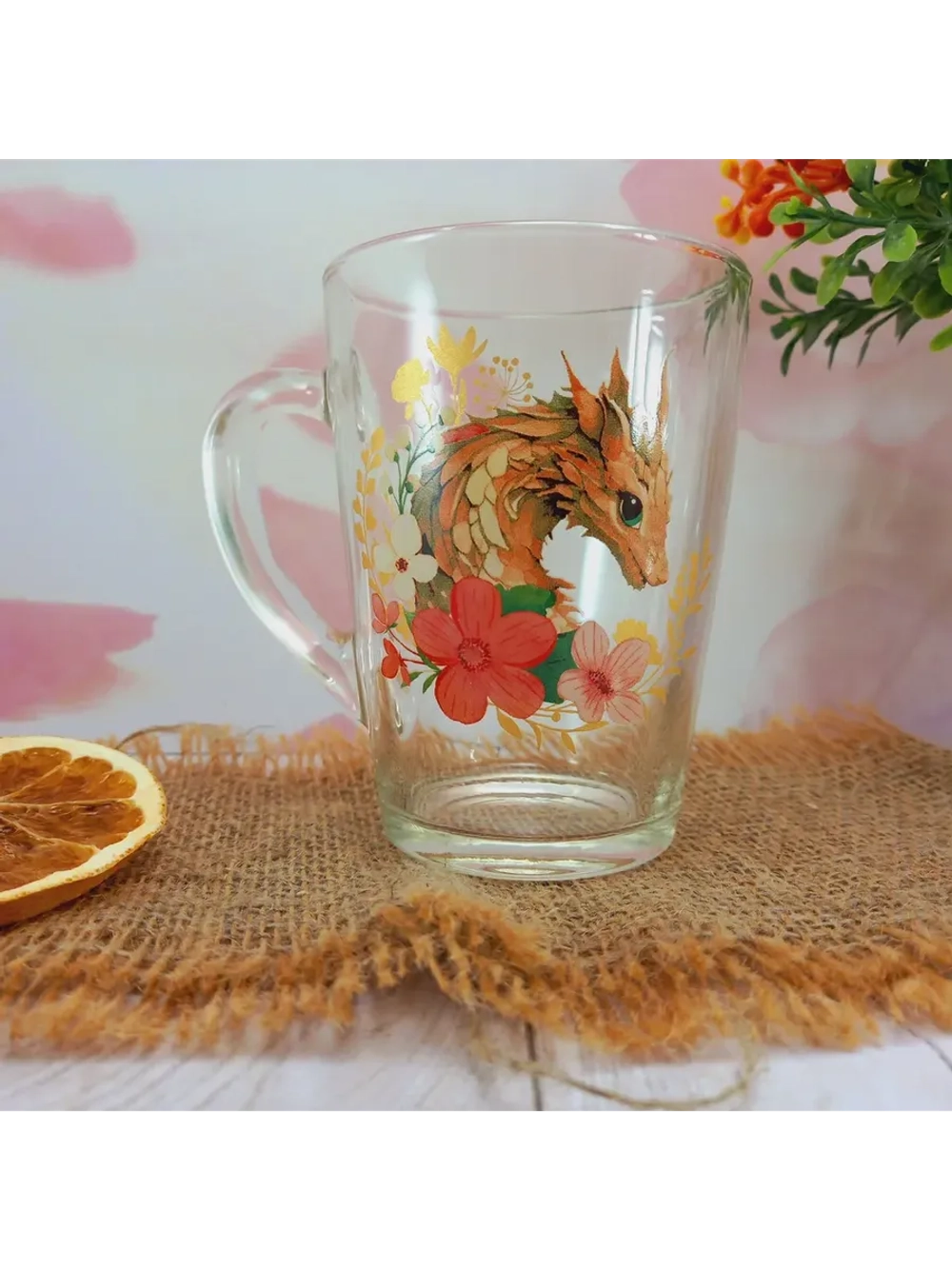 Кружка 300мл, 2 штуки с рисунком.