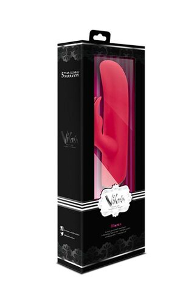 Красный перезаряжаемый вибромассажёр VILAIN BIANCA BERRY - 18 см. (Цвет: красный)