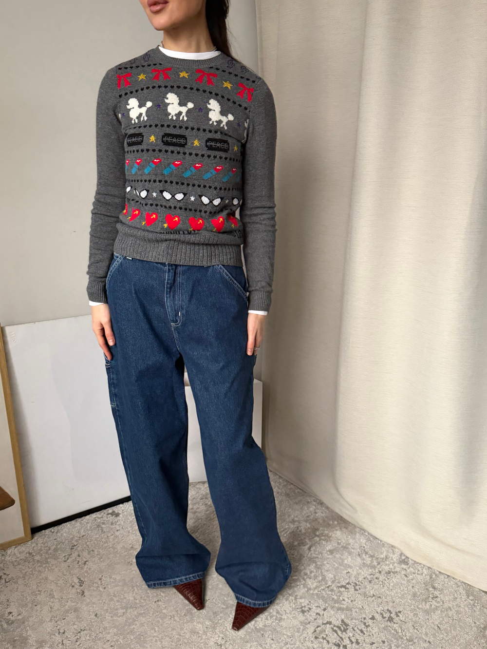 Шерстяной джемпер Love Moschino, XS-S