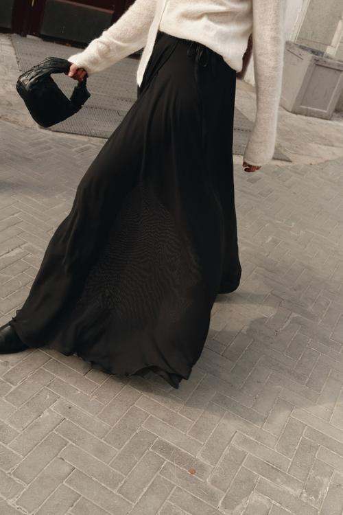 Юбка длинная на завязках