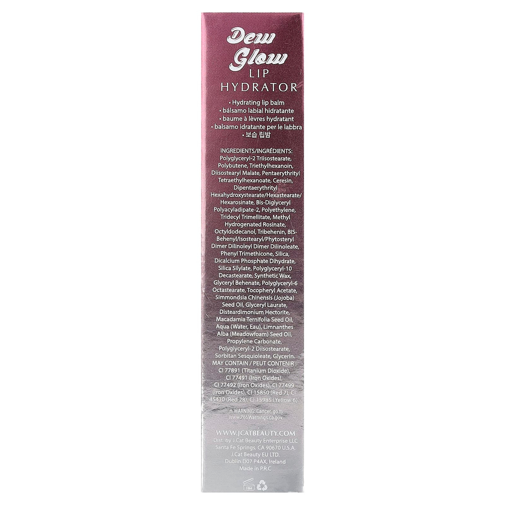 J.Cat Beauty, Dew Glow, увлажняющий крем для губ, DLB101 Full Gleam, 3,4 г (0,12 унции)