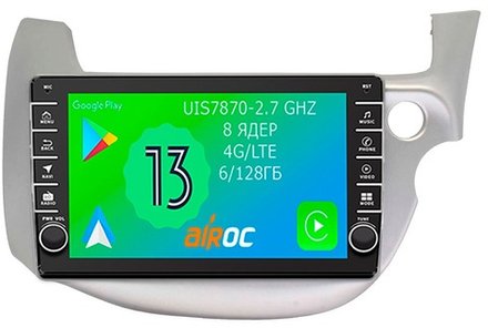 Магнитола для Honda FIT 2 2007-2014, FIT Shuttle - Airoc AB-1902 (кнопки и крутилки), Android 13, TS20, 6/128Гб, SIM-слот, CarPlay