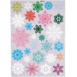 Наклейка на стекло 50*70 см «Хоровод снежинок»