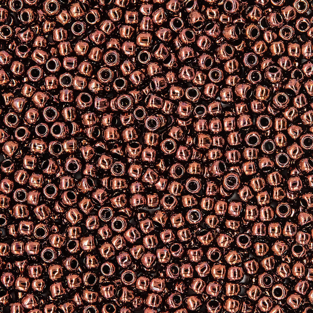 Японский бисер TOHO Round 11/0 (№222), металлизированный, непрозрачный глянцевый