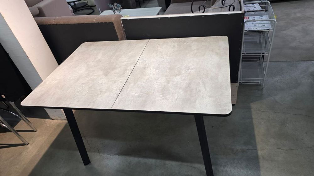 Стол Миллер ЛДСП бабочка раздвижной чёрный (комплект ног №3)