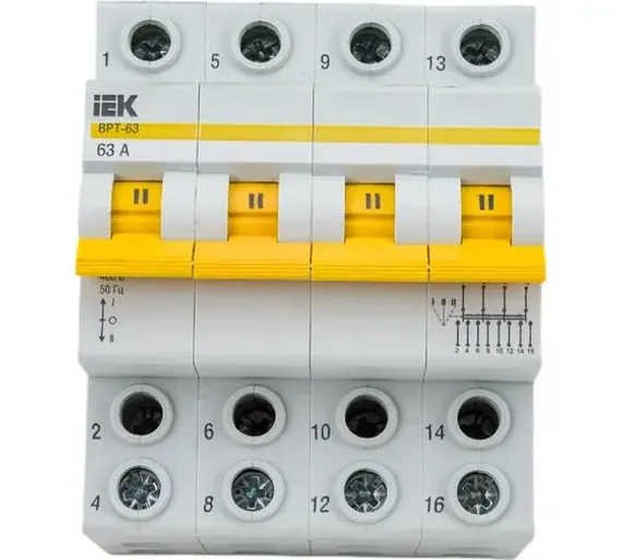 Переключатель трехпозиционный IEK ВРТ-63  4П 63А 38349
