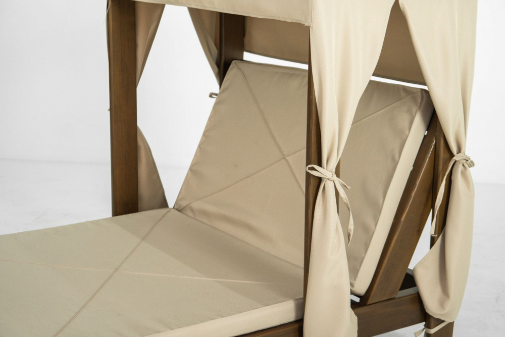 Шезлонг-лежак деревянный с матрасом детский Tagliamento Vendy