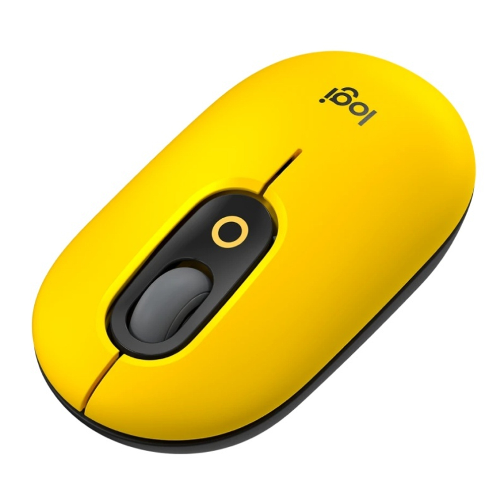 Logitech Мышь беспроводная POP MOUSE WITH EMOJI, оптическая, 4000 dpi, Bluetooth/Радио, желтый.