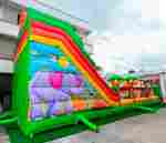 Коммерческий надувной батут "Сафари Ультра", 14*6*7,5 м.