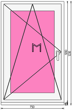 Пластиковое окно 1200 х 750 ТермА Эко + Москитная сетка