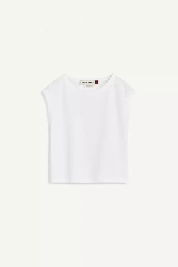 ZARA ТОП БЕЗ РУКАВОВ, БЕЛЫЙ