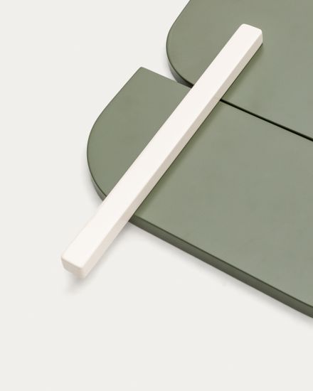 Настенная панель Danei бело-зеленая 65 x 60 см