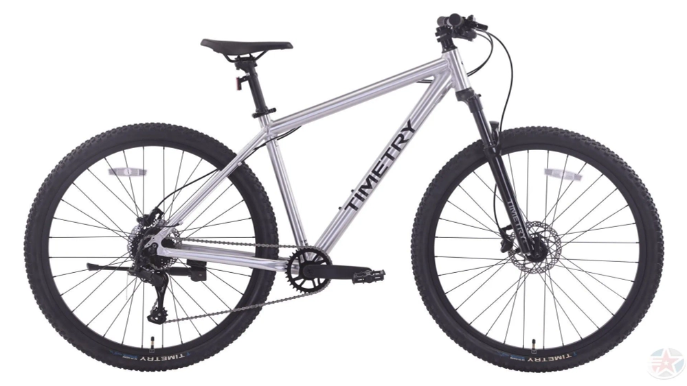 Велосипед 26" TIMETRY TT804 9ск. серебристый черный