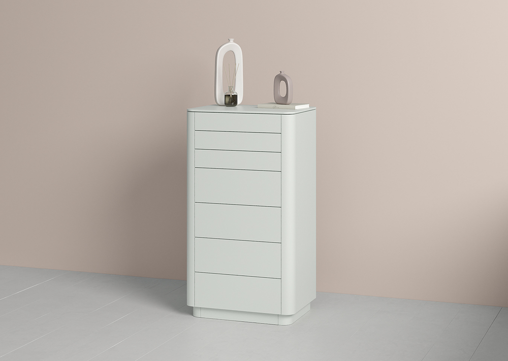 Комод Tammi высокии? 7 ящиков (светло-серый)