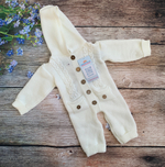 Комбинезон вязаный с капюшоном "АйШах" (штанишки) (Цвет: Синий, Размер: 26)