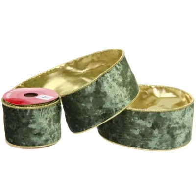 Лента для декорирования «Мгновение» 6,3 см, 2,7 м, Изумруд