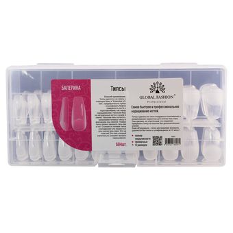 504шт Гелевые типсы (средняя балерина)