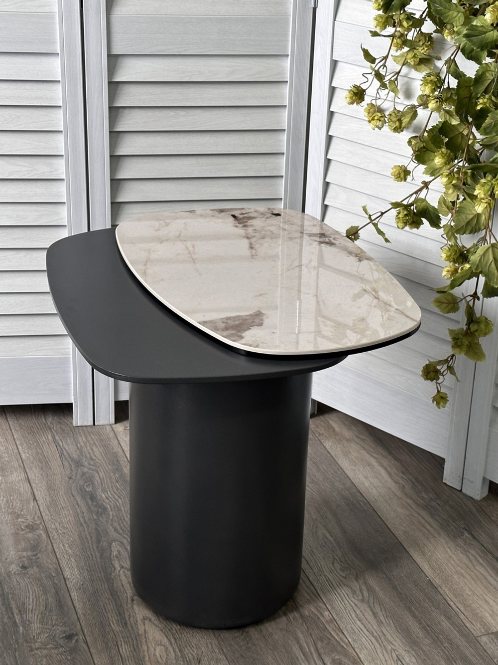 Стол М-City DISAUR Кофейный Арвид (Arvid) Pandora керамика на стекле, МДФ, темно-серый МДФ каркас