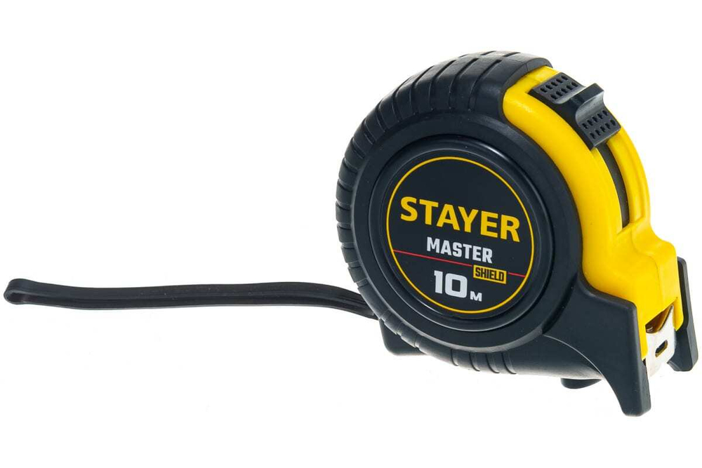 Рулетка Stayer MASTER 10м / 25мм в ударостойком обрезиненном корпусе 34025-10_z01