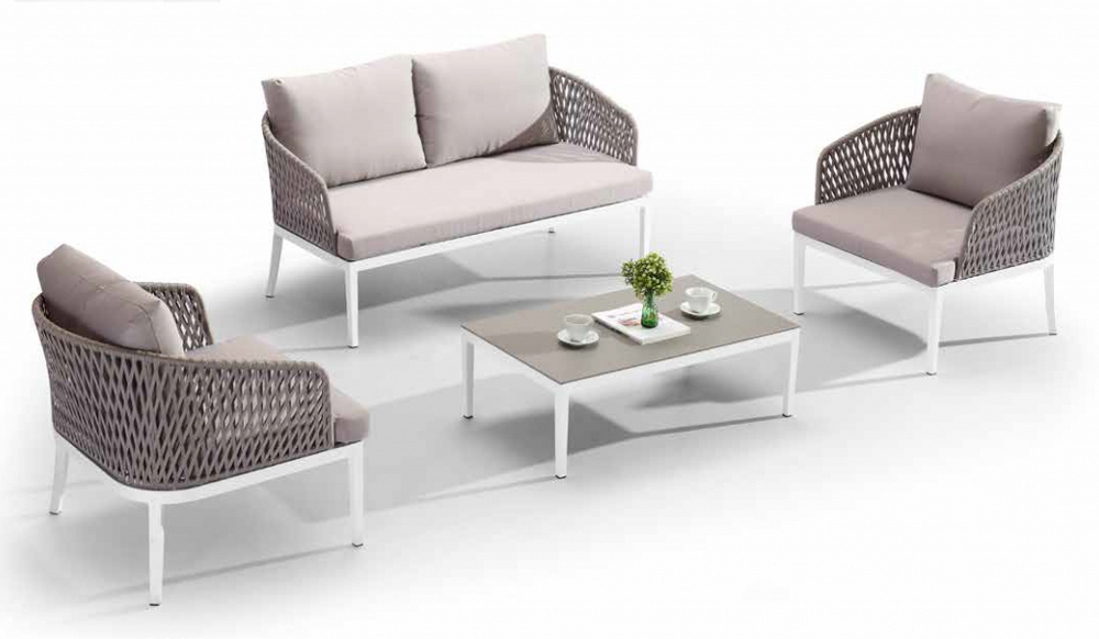 Комплект плетеной мебели Tagliamento Scarlet, светло-серый
