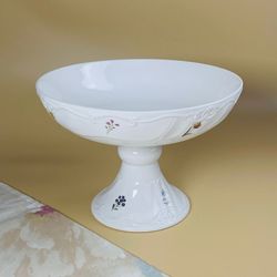 Lenardi 109-221 Фруктовница 26.5х18,5см на ножке КРОКУС в под.уп.(х6)Фарфор