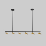 Подвесной светодиодный светильник Eurosvet Barre 20252/6 LED черный/латунь