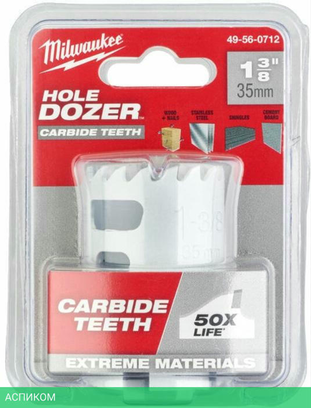 Коронка Milwaukee Hole Dozer Carbide 35мм (49560712)