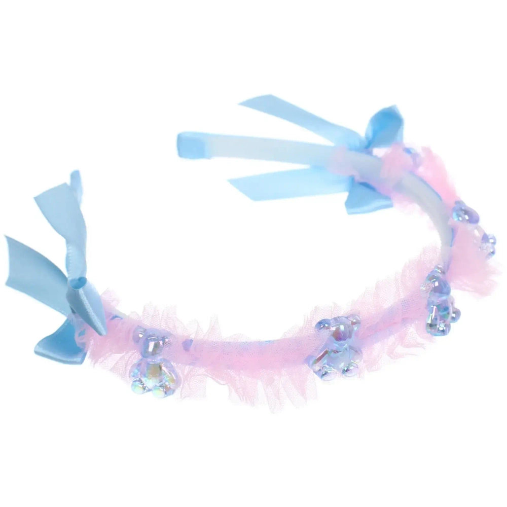 Ободок для волос детский «БАМБИ БУМ», мишки, цвет розовый, лавандовый и голубой, 1.5см