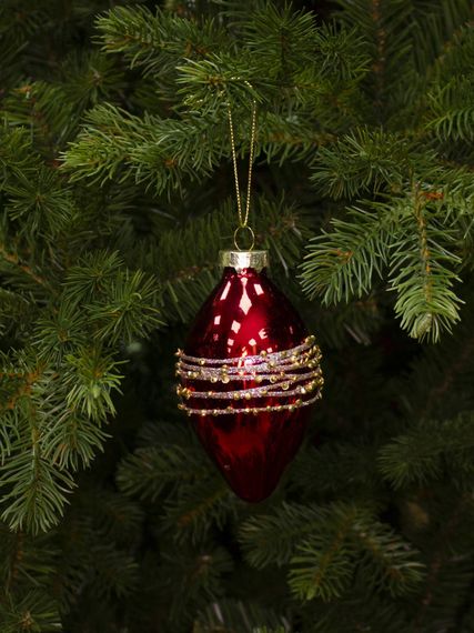 Набор стеклянных шаров Сольферино 80 мм, 12 шт., красный, House of Seasons (84007)