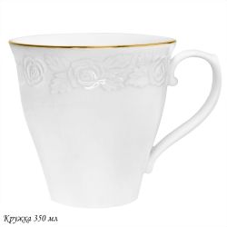 Lenardi 109-166 Кружка 350 мл БЕЛАЯ РОЗА в под.уп.(х32)Фарфор