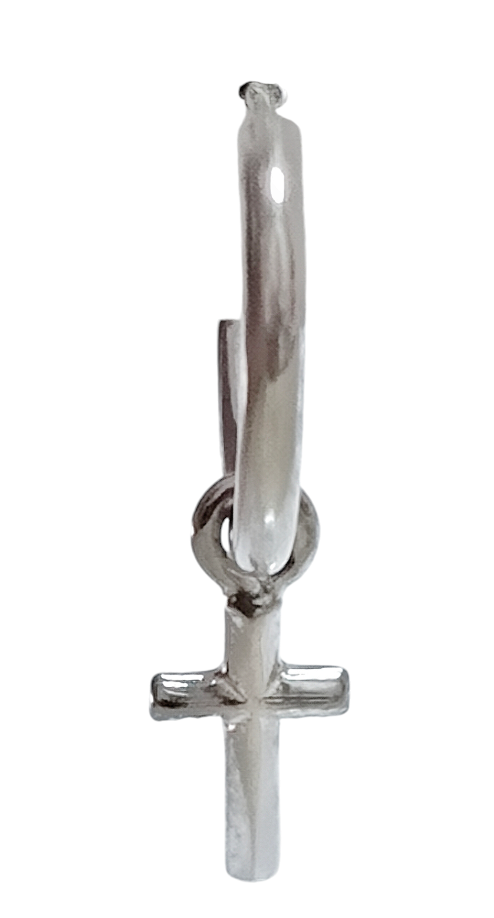 Серьга одиночная из серебра