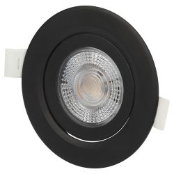 Светильник светодиодный встраиваемый ЭРА KL LED 25A-5 3K BK 5Вт 3000К круглый поворотный черный | Встраиваемые LED светильники