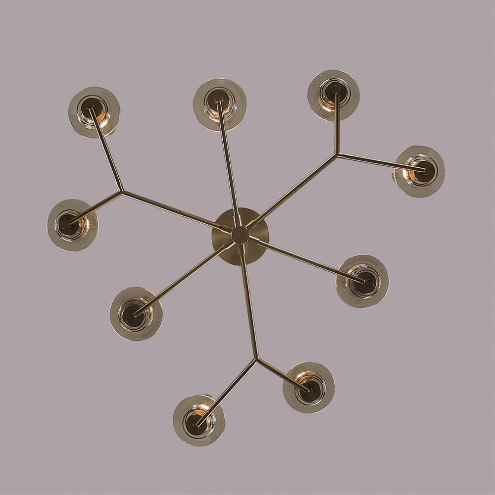 6554/9C CLASSI LN26 098 бронза/коньячный/металл/стекло Люстра потолочная E14 9*40W 220V MADONNA