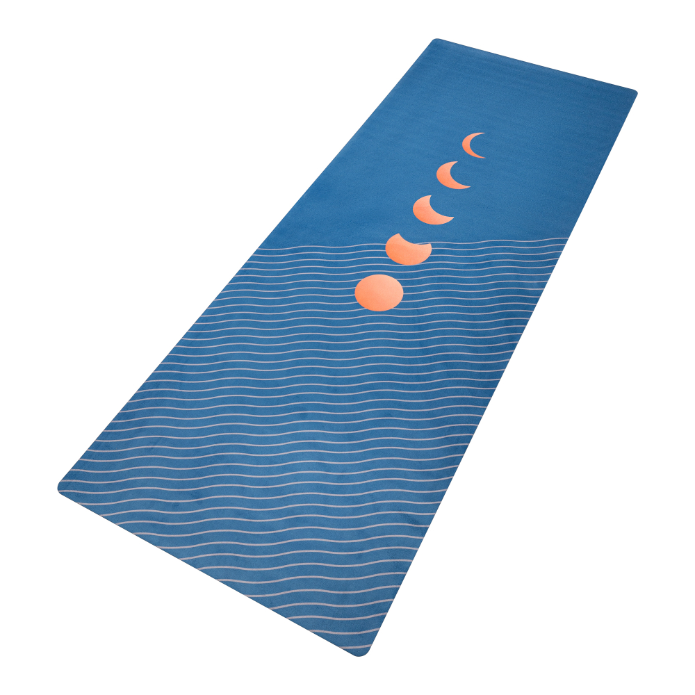 Тревел коврик для йоги Eclipse Blue 185*68*0,1 см из микрофибры и каучука (уценка)
