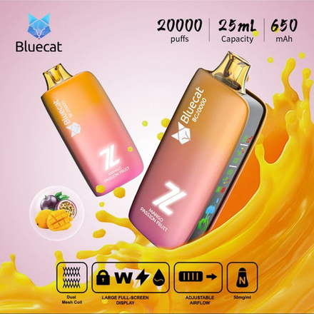 Bluecat BC20000 Манго маракуйя 20000 затяжек 20мг Hard (2% Hard)