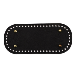 Донышко для сумки и корзинки (овал 10 *22 см, цвет черный) / основание для вязаных крючком сумок, шкатулок, корзин