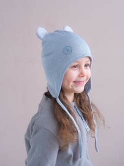 Шапка весенняя/осенняя вязаная ЛОРА (Серебро)