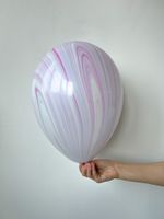 Q Шар 11" / 24 см, супер агат сиреневый Fashion (БГ-16)